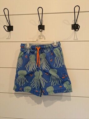 Mini Boden Octopus Swim Trunks in size 5-6